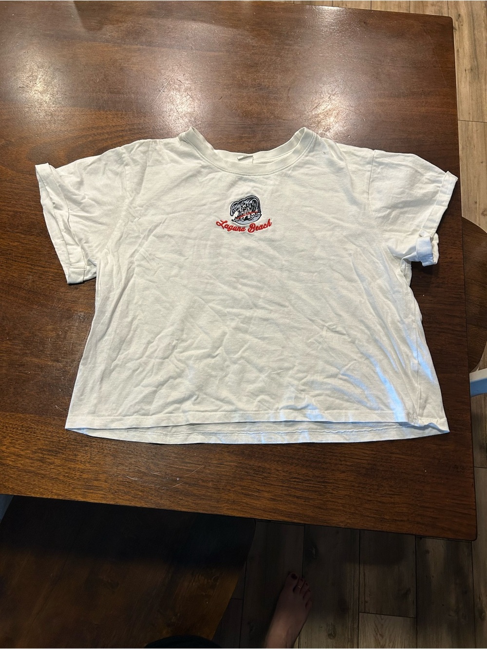 White "Laguna Beach" Graphic Short Sleeve Tee